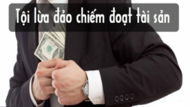 Tội lừa đảo chiếm đoạt tài sản.