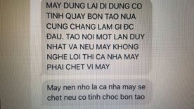 đe doạ người khác bằng tin nhắn