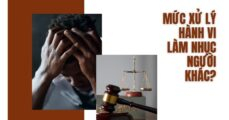 Mức xử lý hành vi làm nhục người khác